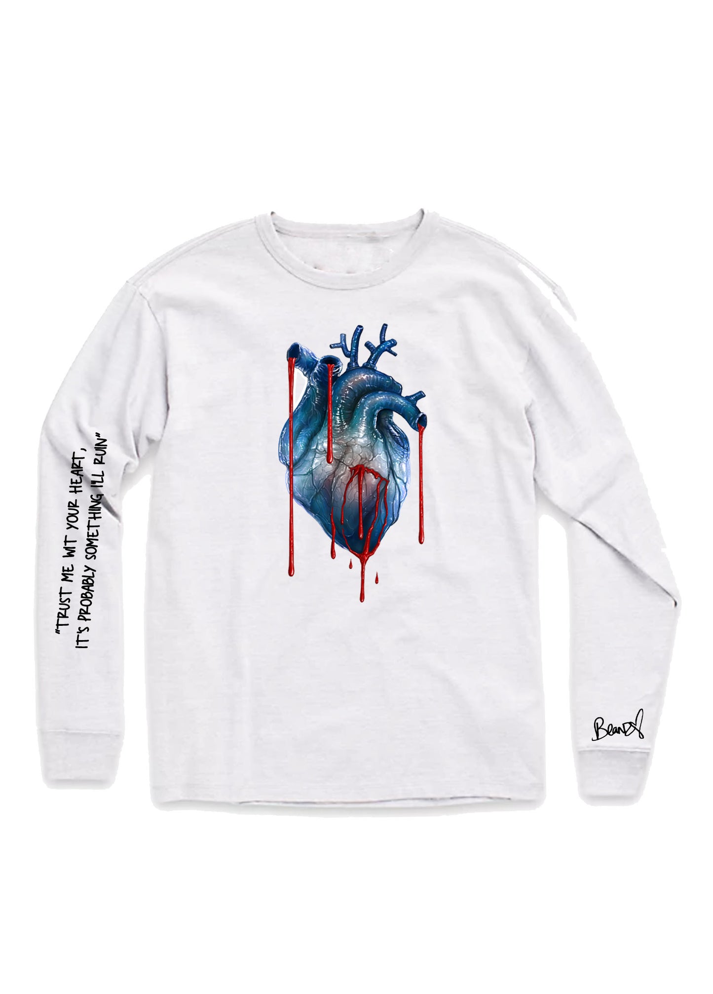 "Leave" White Long Sleeve