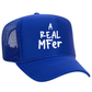 "A Real Mfer" Blue Trucker Hat